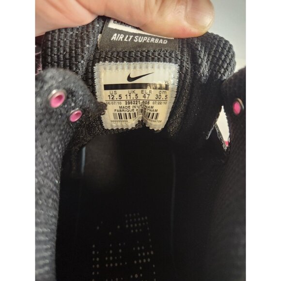 Nike Football Air Lt Super Bad Shoes Size US 12.5 396221-006 Pink Used - Picture 7 of 13